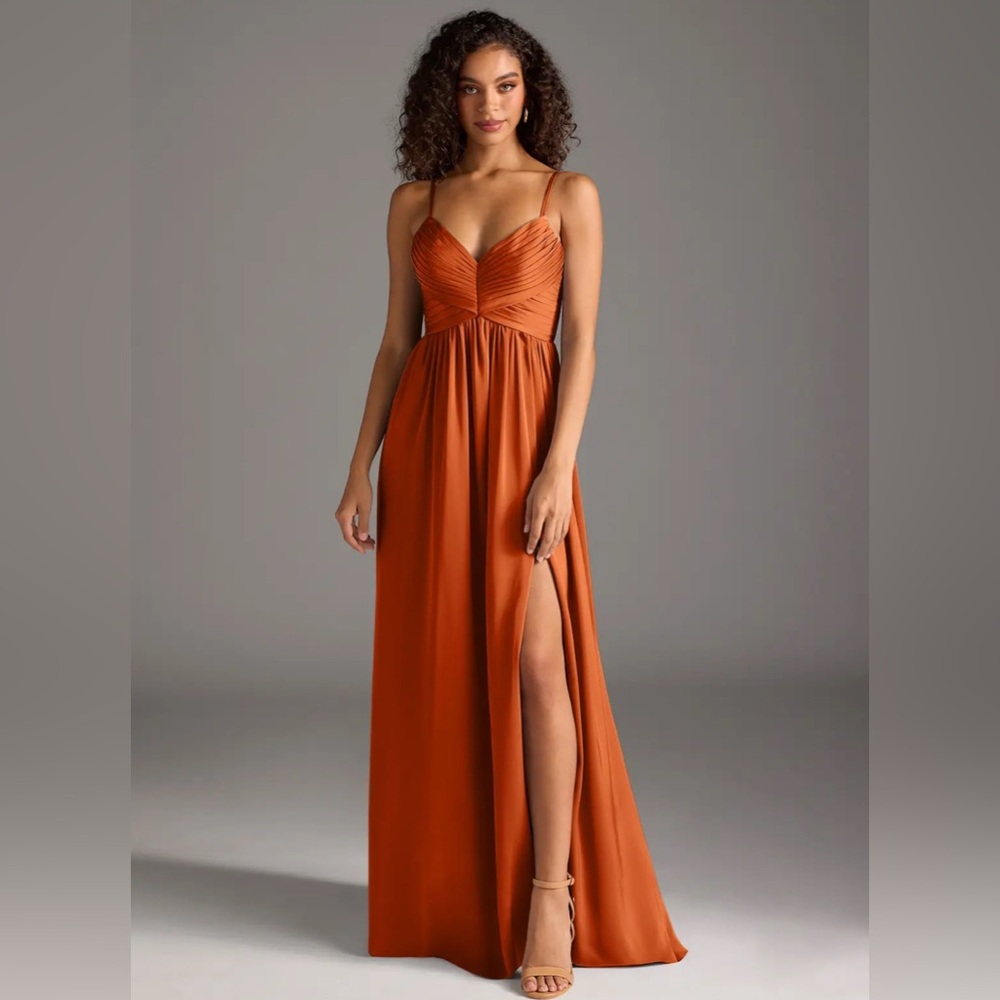 Azazi Burnt Orange Bridesmaid Dress